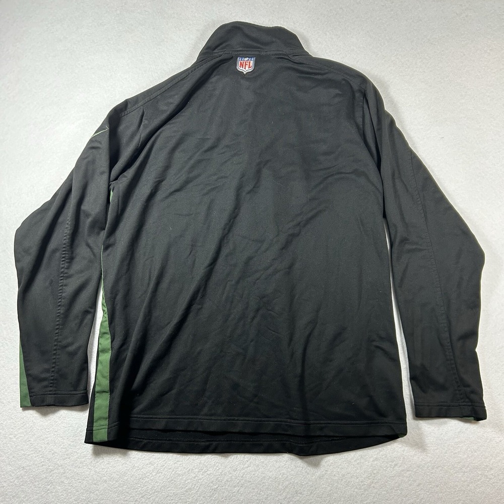 New‎ York Jets Nike Onfield Apparel Sweatshirt Mens Large Black Half Zip NYC NFL - Picture 2 of 7